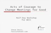 Acts of Courage to Change Meetings for Good Half-Day Workshop for WECC Steve Davis, FacilitatorU.com.