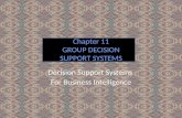 Chapter 11 GROUP DECISION SUPPORT SYSTEMS Decision Support Systems For Business Intelligence.