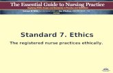 Standard 7. Ethics The registered nurse practices ethically.