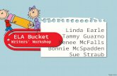 ELA Bucket Writers’ Workshop Linda Earle Tammy Guarno Renee McFalls Bonnie McSpadden Sue Straub.