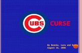 CURSE By Bennie, Lara and Renee August 16, 2008. THE CURSE From 1876 to 1945 The Chicago cubs were one of the most successful baseball team in the country.