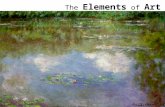 The Elements of Art. The Elements of Art Lesson Objectives: 1. Students will identify the seven elements of art. 2. Students will describe a piece of.