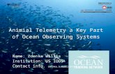 Animial Telemetry a Key Part of Ocean Observing Systems Name: Zdenka Willis Institution: US IOOS ® Contact info. Zdenka.S.Willis@noaa.gov.