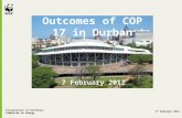 Presentation to Portfolio Committee on Energy 17 February 2012 Outcomes of COP 17 in Durban 7 February 2012.