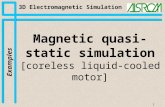1 Examples 3D Electromagnetic Simulation Magnetic quasi-static simulation [coreless liquid-cooled motor]