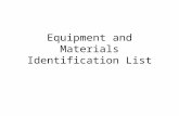 Equipment and Materials Identification List. Lead rope.