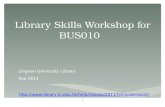 Library Skills Workshop for BUS010 Lingnan University Library Sep 2011 1