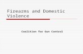 Coalition for Gun Control Firearms and Domestic Violence.