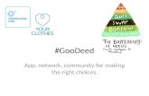 #GooDeed App, network, community for making the right choices.