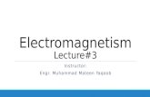 Electromagnetism Lecture#3 Instructor: Engr. Muhammad Mateen Yaqoob