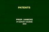 PATENTS PROF. JANICKE IP SURVEY COURSE 2015. IP Survey -- Patents2 THE USUAL QUESTIONS: CAN I GET A PATENT ON ____? IF I’M EMPLOYED OR CONSULTING, WHO.
