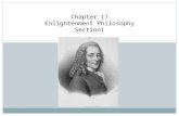 Chapter 17 Enlightenment Philosophy Section1. Terms and People natural law – rules discoverable by reason Thomas Hobbes – seventeenth-century thinker.