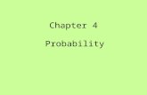 Chapter 4 Probability. Probability Defined A probability is a number between 0 and 1 that measures the chance or likelihood that some event or set of.