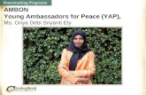 AMBON Young Ambassadors for Peace (YAP), Ms. Onya Debi Sriyanti Ely.
