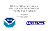 DCS Interference Issues Backup Pilot Interference The 00-06z Problem Presented by Microcom Design, Inc. May 2012.