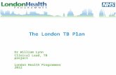 The London TB Plan Dr William Lynn Clinical Lead, TB project London Health Programmes 2012.