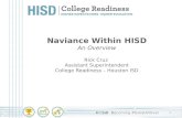 HISD Becoming #GreatAllOver Naviance Within HISD An Overview Rick Cruz Assistant Superintendent College Readiness – Houston ISD 1.