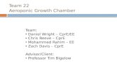 Team 22 Aeroponic Growth Chamber Team: Daniel Wright – CprE/EE Chris Reeve – CprE Mohammed Rahim – EE Zach Davis – CprE Advisor/Client: Professor Tim Bigelow.