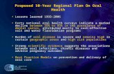 Proposed 10-Year Regional Plan On Oral Health Lessons learned 1993-2006 Forty national oral health surveys indicate a marked decline between 35% to 85%