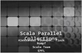 Scala Parallel Collections Aleksandar Prokopec, Tiark Rompf Scala Team EPFL.