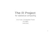1 The R Project for statistical computing Eric Fouh, Christopher Poirel CS 5604 Fall 2010