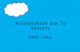 Acceleration Due To Gravity FREE-FALL. You awake inside an airplane. You are somewhat groggy and disoriented, but comfortable with Northwest Airline’s.
