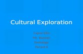 Cultural Exploration Taylor Ellis Mr. Bunner Sociology Period 6.