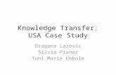 Knowledge Transfer: USA Case Study Dragana Lazovic Silvia Pixner Toni Marie Ebbole.