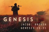 JACOB: BROKEN GENESIS 28-31. God must break us of pride before He can grow us in grace.