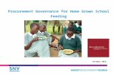 October 2013 Procurement Governance for Home Grown School Feeding KENYA.
