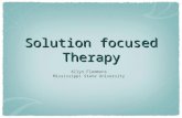 Solution focused Therapy Allyn Flemmons Mississippi State University.