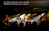 Six 60 performs live at the Bedford temporary venue.