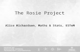 The Rosie Project Alice Richardson, Maths & Stats, ESTeM.