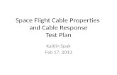 Space Flight Cable Properties and Cable Response Test Plan Kaitlin Spak Feb 17, 2013.