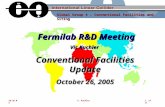 Global Group 4 – Conventional Facilities and Siting 10.26.05V. Kuchler1 of 17 Fermilab R&D Meeting Fermilab R&D Meeting Vic Kuchler Conventional Facilities.
