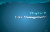 Risk Management 07-01. Copyright © 2013 Pearson Education, Inc. Publishing as Prentice Hall Chapter 7 Learning Objectives After completing this chapter,
