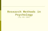 Research Methods in Psychology (Pp 84-104). IB Internal Assessment The IB Psychology Guide states that SL students are required to replicate a simple.