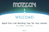 #MozCon Ross Hudgens, Siege Media Rapid Fire Link Building Tips for Your Content.