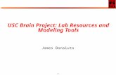 1 USC Brain Project: Lab Resources and Modeling Tools James Bonaiuto.