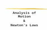 Analysis of Motion & Newton’s Laws. Class Objective zLearn and apply Newton’s First, Second, and Third Laws yUnidirectional yMultidirectional zLearn the.