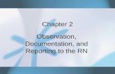 Chapter 2 Observation, Documentation, and Reporting to the RN.