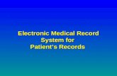 Electronic Medical Record System for Patient’s Records.