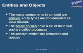 (C) J. M. Garrido1 Entities and Objects The major components in a model are entities, entity types are implemented as Java classes The active entities.