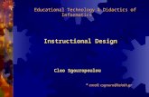 Cleo Sgouropoulou * email: csgouro@  Educational Technology & Didactics of Informatics Educational Technology & Didactics of Informatics Instructional