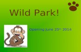 Wild Park! Opening June 25 th 2014. Welcome to Wild Park! oAs of June 25 th 20114, the brand new, spectacular Wild Park amusement will be open! oEnjoy.