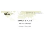 ESA/FAO Contribution STATUS & PLANS ADC Full Committee Geneva 1 March 2007.