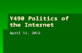 Y490 Politics of the Internet April 11, 2012. Pirates of Silicon Valley   57RbdM&feature=related .
