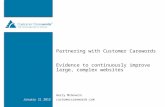 Partnering with Customer Carewords Evidence to continuously improve large, complex websites Gerry McGovern customercarewords.comJanuary 21 2015.