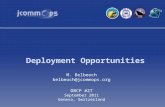 Deployment Opportunities M. Belbeoch belbeoch@jcommops.org DBCP #27 September 2011 Geneva, Switzerland.