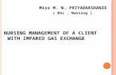 Miss M. N. PRIYADARSHANIE ( BSc. Nursing ) NURSING MANAGEMENT OF A CLIENT WITH IMPARED GAS EXCHANGE.